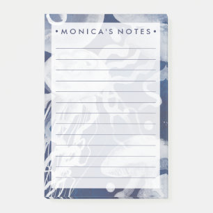Jellyfish on Navy Background Post-it Notes