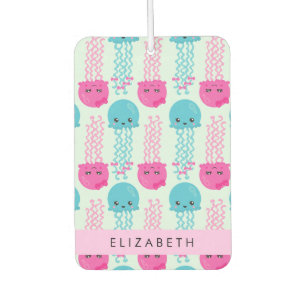Jellyfish Pattern, Cute Jellyfish, Sea, Your Name Air Freshener