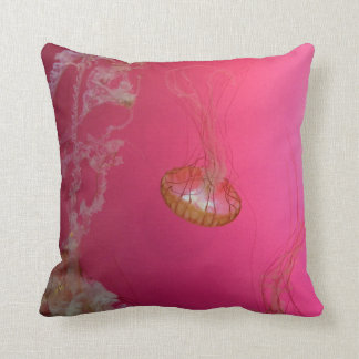 Jellyfish Pink Throw Pillow