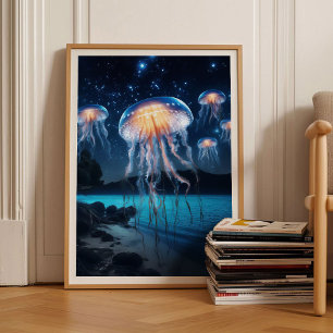 Jellyfish Print Jellyfish Poster Cottagecore Print