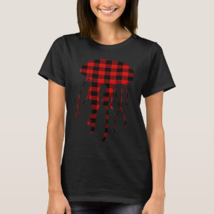 Jellyfish Red Buffalo Plaid Salp Matching Family P T-Shirt