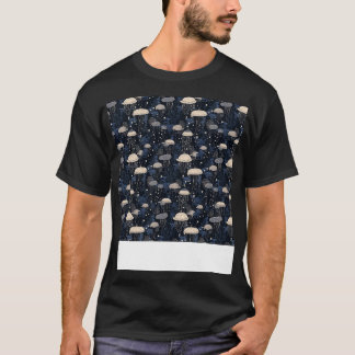 Jellyfish Seamless Pattern Jelly Fish Aquatic Mari T-Shirt