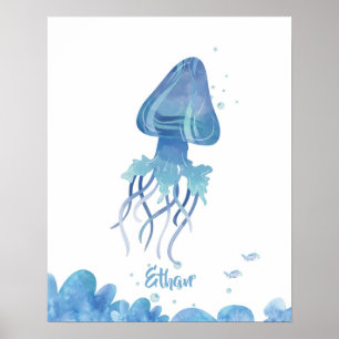 Jellyfish Serenity Customizable Poster