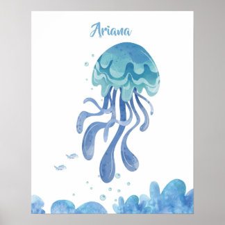 Jellyfish Serenity Customizable Poster