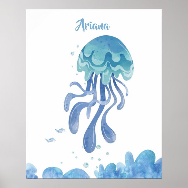 Jellyfish Serenity Customizable Poster (Front)