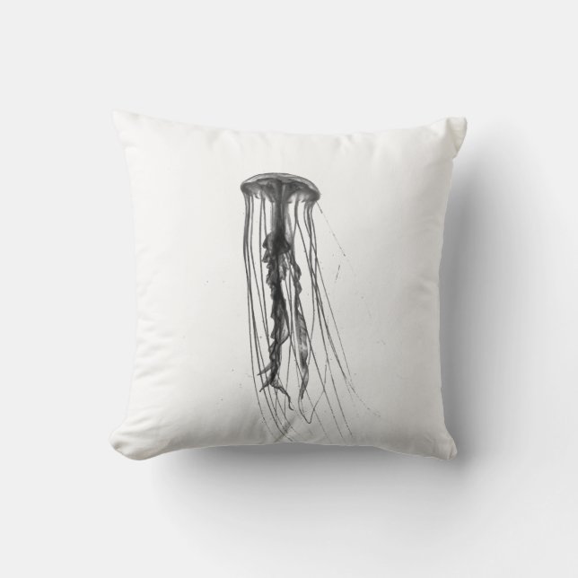 Jellyfish Silhouette | Throw Pillow (Front)