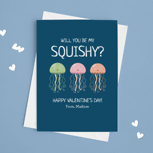 Jellyfish Squishy Classroom Valentines Holiday Card