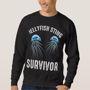 Jellyfish Sting Survivor - Scuba Diver Pun Sweatshirt
