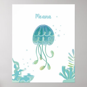 Jellyfish Tidal Comfort Customizable Poster