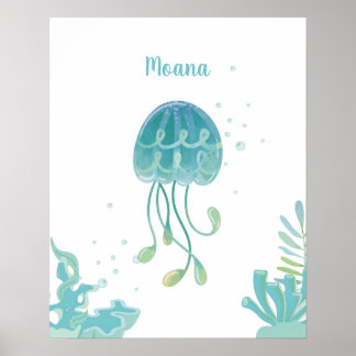 Jellyfish Tidal Comfort Customizable Poster