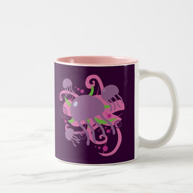 Jellyfish Two-Tone Coffee Mug (Right)