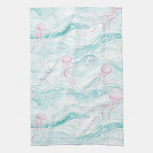 Jellyfish Underwater Adventure Pattern Kitchen Towel