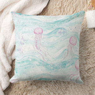 Jellyfish Underwater Adventure Pattern Throw Pillow