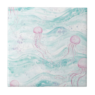 Jellyfish Underwater Adventure Pattern Tile