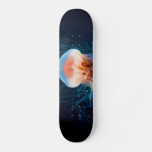 Jellyfish Underwater - Dark Glow Skateboard