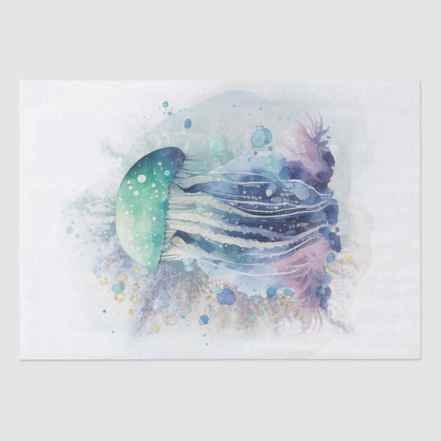 Jellyfish Watercolor Tissue Paper (Front)
