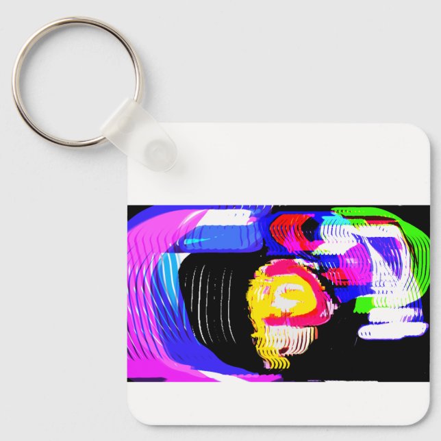 Jellyfish wave fun keychain (Front)