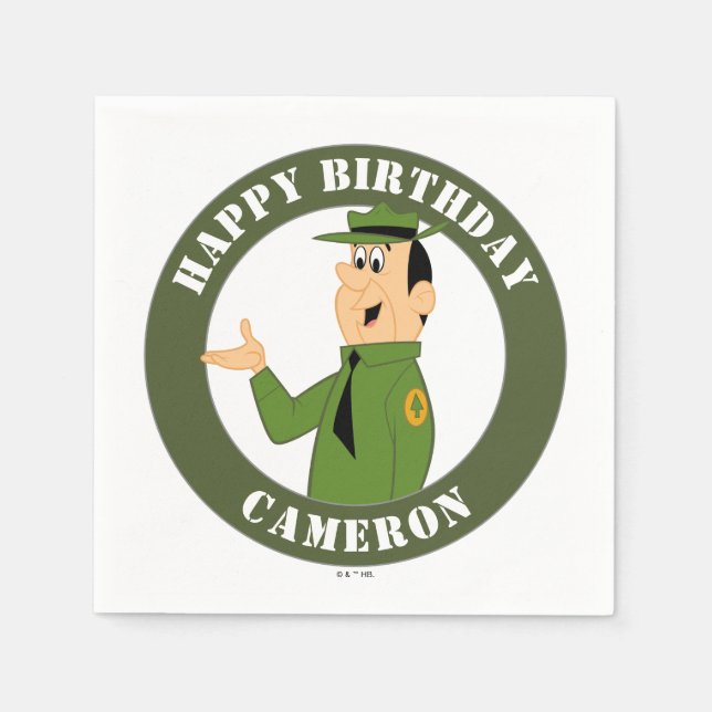 Jellystone's Ranger Smith Portrait Napkin (Front)