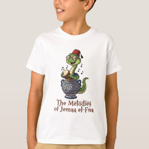 Jemaa el-Fna Melodies Cute Cobra Drummer Mascot  T-Shirt