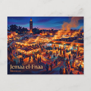 Jemaa el-Fnaa Morocco Postcard