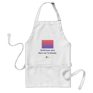 J'embrasse mon chien sur la bouche Photo Apron