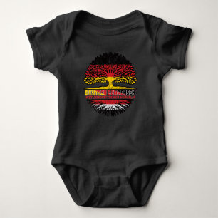 Jemen Jemenitisch Deutsch Deutschland Baum Wurzel Baby Bodysuit