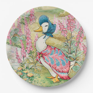 Jemima Puddle Duck by the Lake  Paper Plate