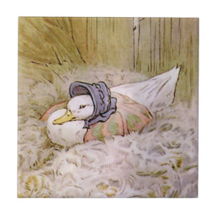 Jemima Puddle-Duck Hatching Her Eggs by Beatrix Po Tile
