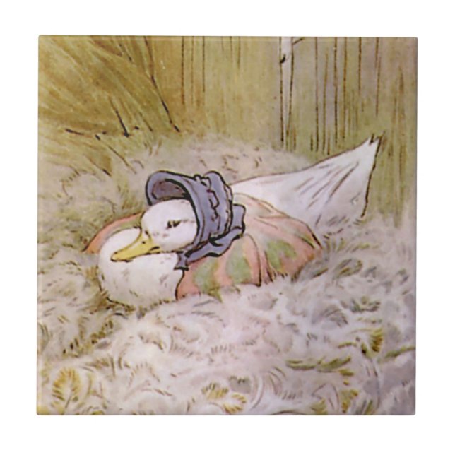 Jemima Puddle-Duck Hatching Her Eggs by Beatrix Po Tile (Front)
