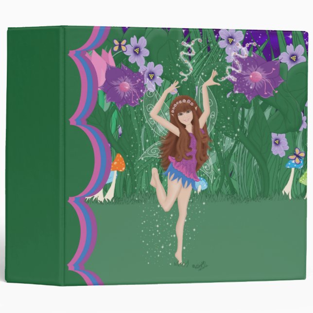 Jen Flower Fairy 2 pouces Classeur (Devant/Côté)