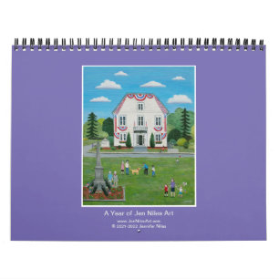 Jen Niles Art 12 month wall calendar