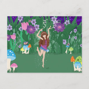 Jen the Dancing Flower Fairy Postcard