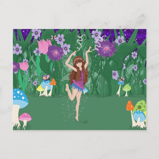 Jen the Dancing Flower Fairy Postcard (Front)
