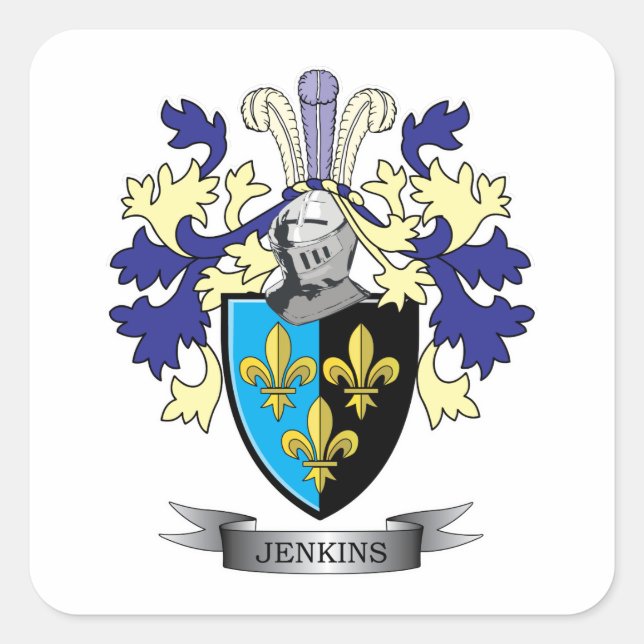 Jenkins Coat of Arms Square Sticker (Front)