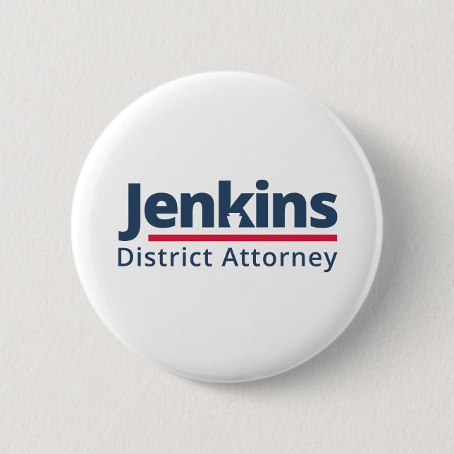 Jenkins for District Attorney 2 Inch Round Button (Front)