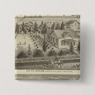 Jenkins, Snyder residences 2 Inch Square Button