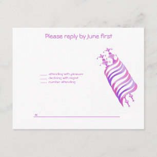 Jenna Alli Pink Torah Bat Mitzvah Invitation RSVP