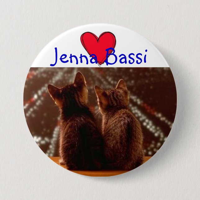 Jenna Bassi 3 Inch Round Button (Front)