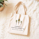 JENNA Pine Tree Camp Mountain Bachelorette Tote Bag<br><div class="desc">The Jenna bachelorette collection gorgeous rustic watercolor pine trees and a rustic font combination. This collection is perfect for a hiking,  camping,  or mountain bachelorette getaway.</div>