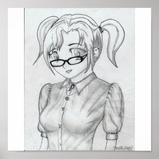 Jenna's anime sketch poster