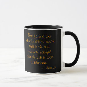 Jennie On Black w/Anais Nin quote Ceramic Mug