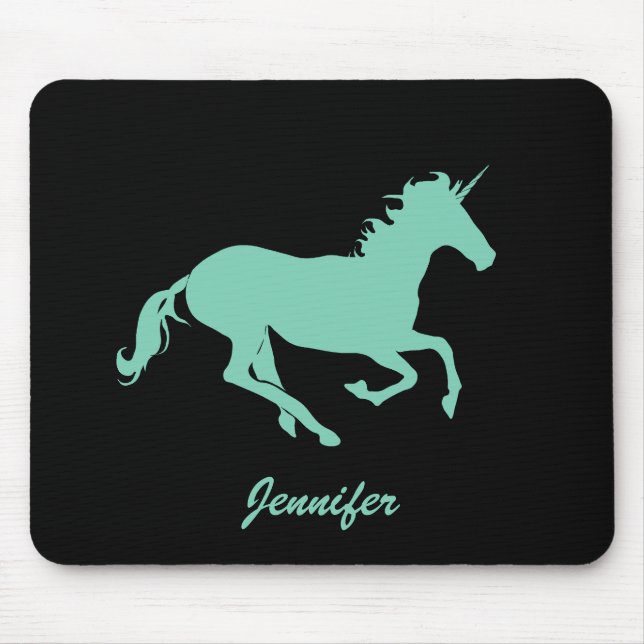 Jennifer_Green Unicorn Change Colour Mouse Pad (Front)