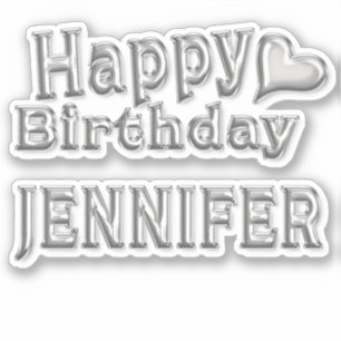 Jennifer Happy Birthday Autocollants