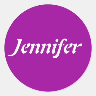 Jennifer Name Template Classic Round Sticker