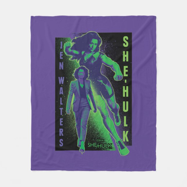 Jennifer Walters She-Hulk Dual Pose Graphic Fleece Blanket (Front)