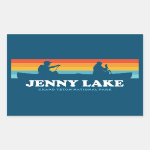 Jenny Lake Grand Teton National Park Canoe Sticker