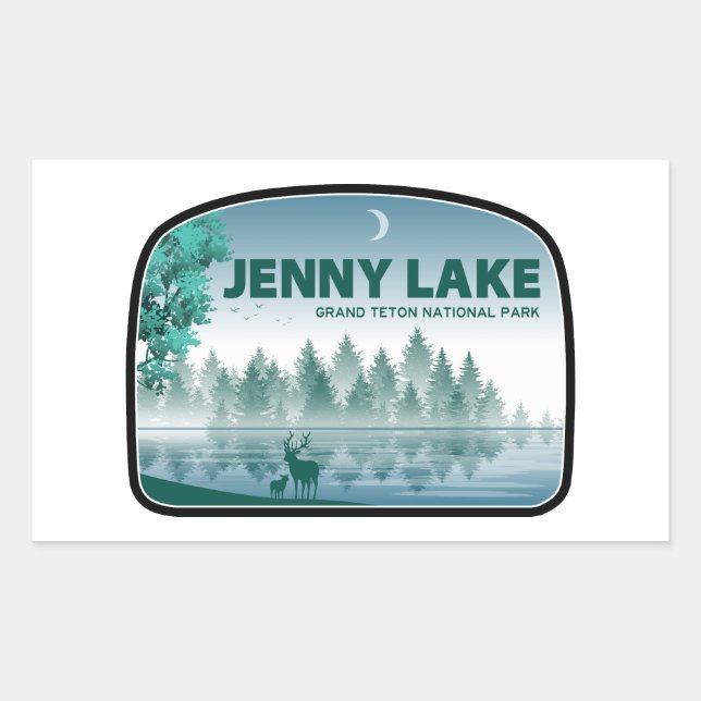 Jenny Lake Grand Teton National Park Deer Sticker (Front)