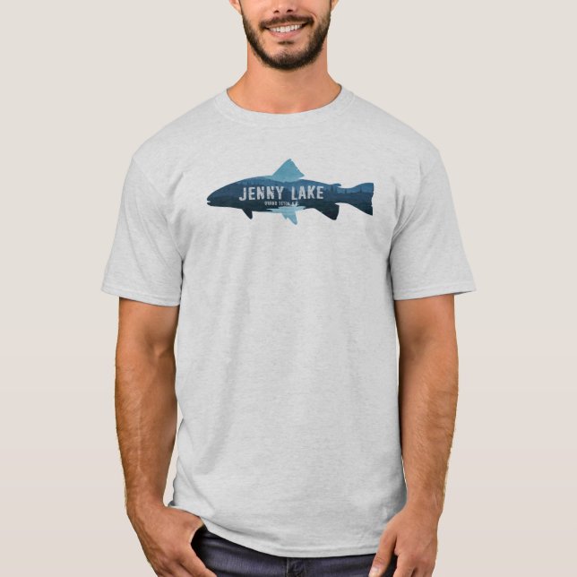 Jenny Lake Grand Teton National Park Fish T-Shirt (Front)