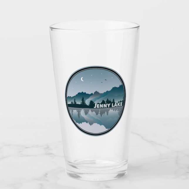 Jenny Lake Grand Teton National Park Reflection Glass (Front)