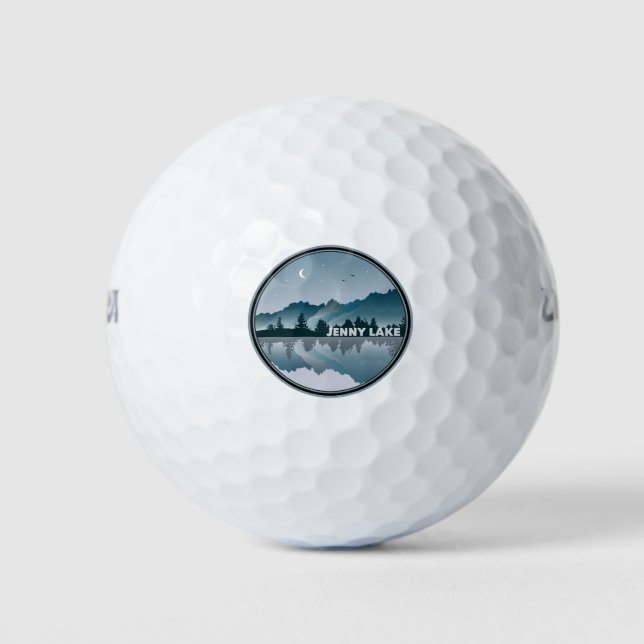 Jenny Lake Grand Teton National Park Reflection Golf Balls (Front)